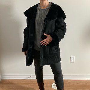 Women's Danier suede faux fur lined winter coat
